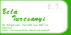 bela turcsanyi business card